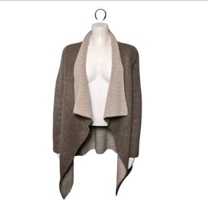 Johnston & Murphy Wool Wrap Double Face Draped Cardigan sz Small